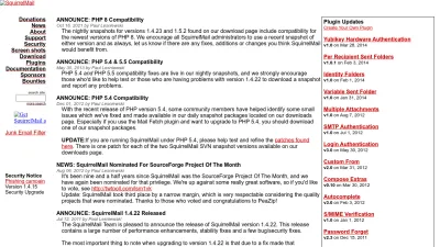 Screenshot of Squirrelmail.org