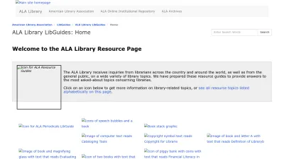 Screenshot of Libguides.ala.org