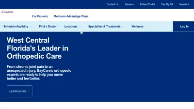 Screenshot of Baycare.org
