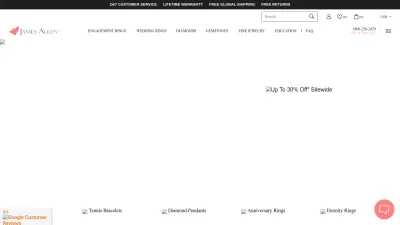 Screenshot of Jamesallen.com