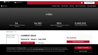 Screenshot of Mbio.asm.org