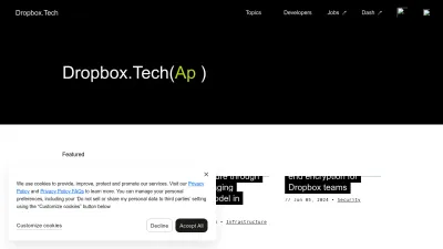 Screenshot of Dropbox.tech