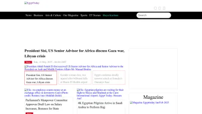 Screenshot of Egypttoday.com