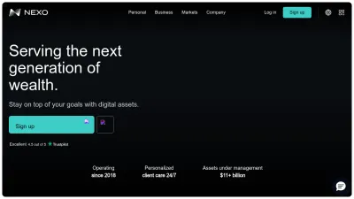 Screenshot preview of nexo.com