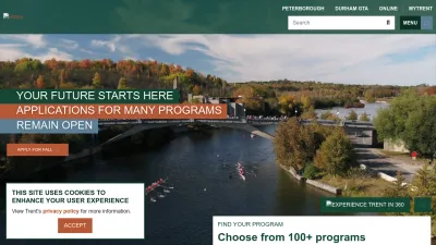Screenshot of Trentu.ca