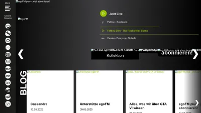 Screenshot of Egofm.de
