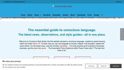 Screenshot of Consciousstyleguide.com