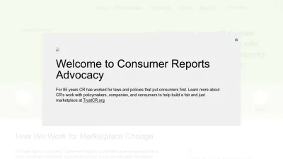 Screenshot of Advocacy.consumerreports.org