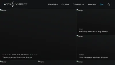 Screenshot of Wyss.harvard.edu