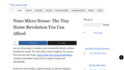 Screenshot of Tinyhousetalk.com