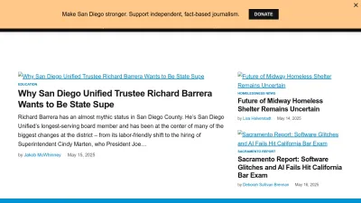 Screenshot of Voiceofsandiego.org