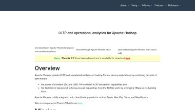 Screenshot preview of phoenix.apache.org