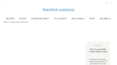 Screenshot of Barefootcontessa.com