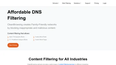 Screenshot of Cleanbrowsing.org