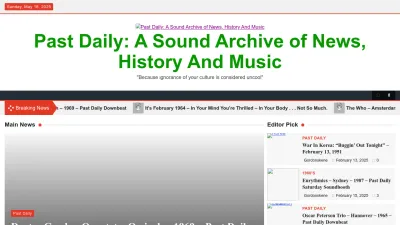 Screenshot of Pastdaily.com