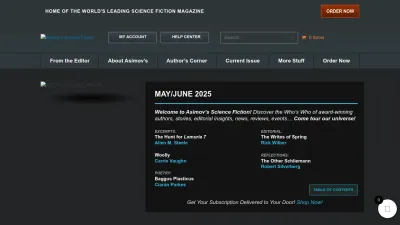 Screenshot of Asimovs.com