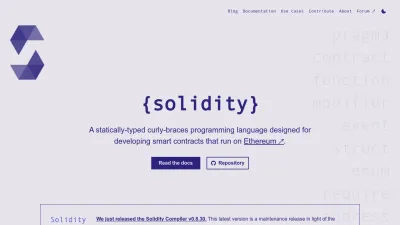 Screenshot preview of soliditylang.org
