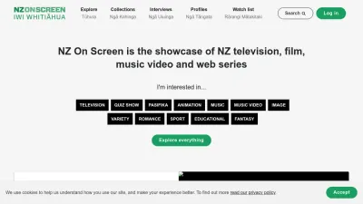 Screenshot preview of nzonscreen.com
