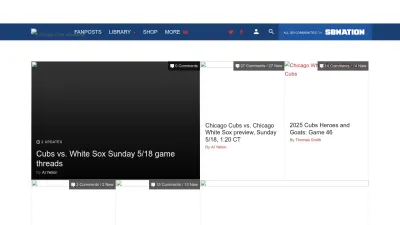 Screenshot of Bleedcubbieblue.com