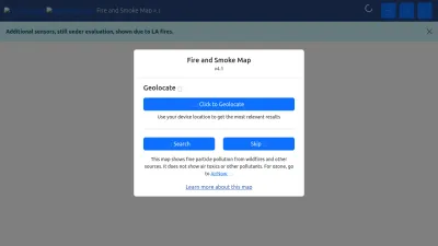 Screenshot of Fire.airnow.gov