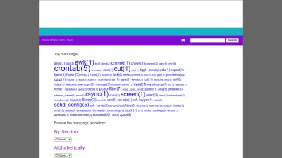Screenshot of Manpagez.com