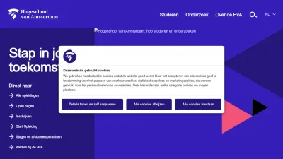 Screenshot of Hva.nl