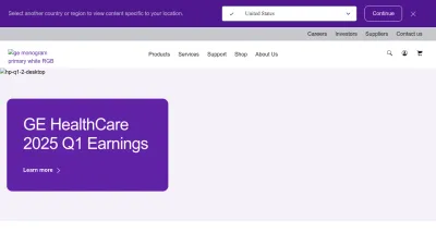 Screenshot of Gehealthcare.com