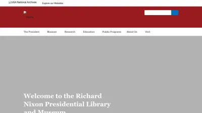 Screenshot of Nixonlibrary.gov