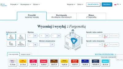Screenshot preview of furgonetka.pl