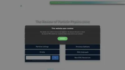Screenshot preview of pdg.lbl.gov