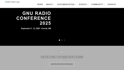 Screenshot of Gnuradio.org