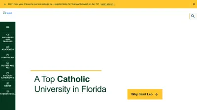 Screenshot of Saintleo.edu