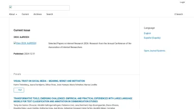 Screenshot of Spir.aoir.org