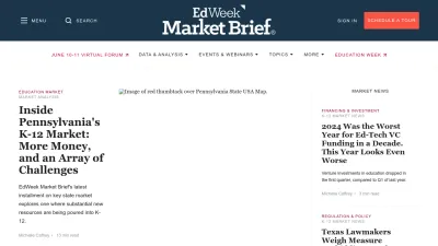 Screenshot of Marketbrief.edweek.org