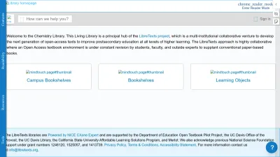 Screenshot of Chem.libretexts.org