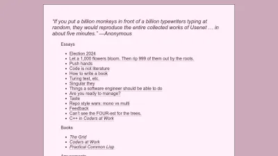 Screenshot of Gigamonkeys.com