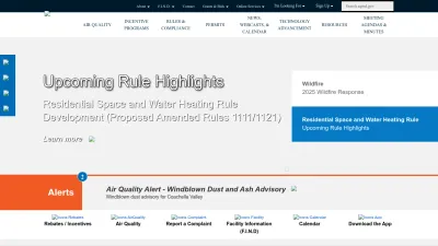 Screenshot of Aqmd.gov