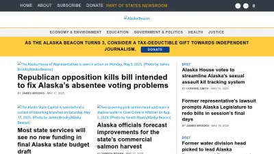 Screenshot of Alaskabeacon.com