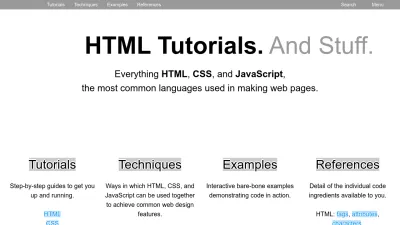Screenshot of Htmldog.com