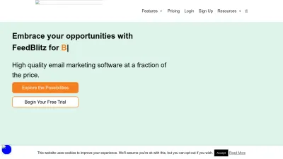 Screenshot of Feedblitz.com