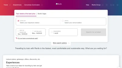 Screenshot of Renfe.com