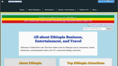 Screenshot of Ethiovisit.com