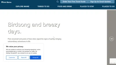 Screenshot of Visitmaine.com