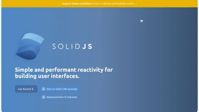 Screenshot of Solidjs.com