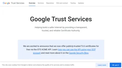 Screenshot of Pki.goog