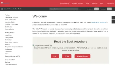 Screenshot of Book.cakephp.org