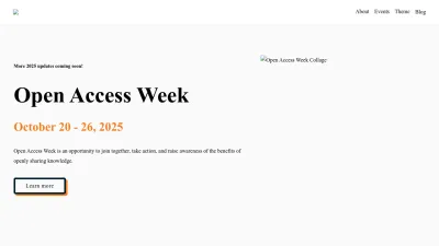 Screenshot of Openaccessweek.org