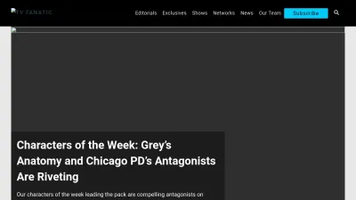 Screenshot of Tvfanatic.com