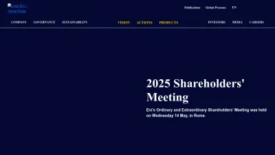 Screenshot preview of eni.com