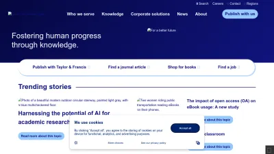 Screenshot of Taylorandfrancis.com